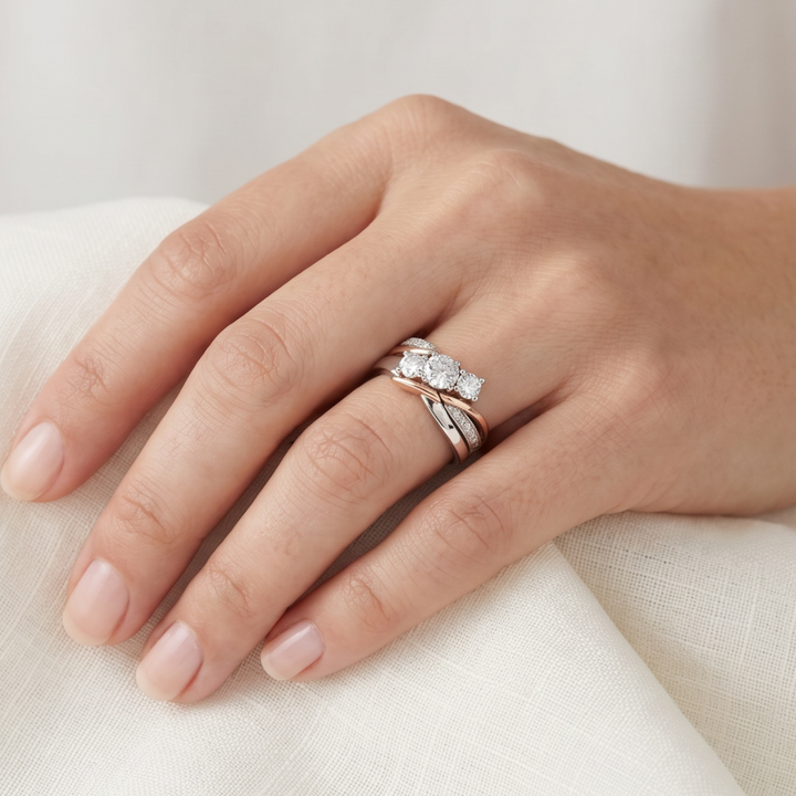 Majestic Two Tone Zirconia Ring