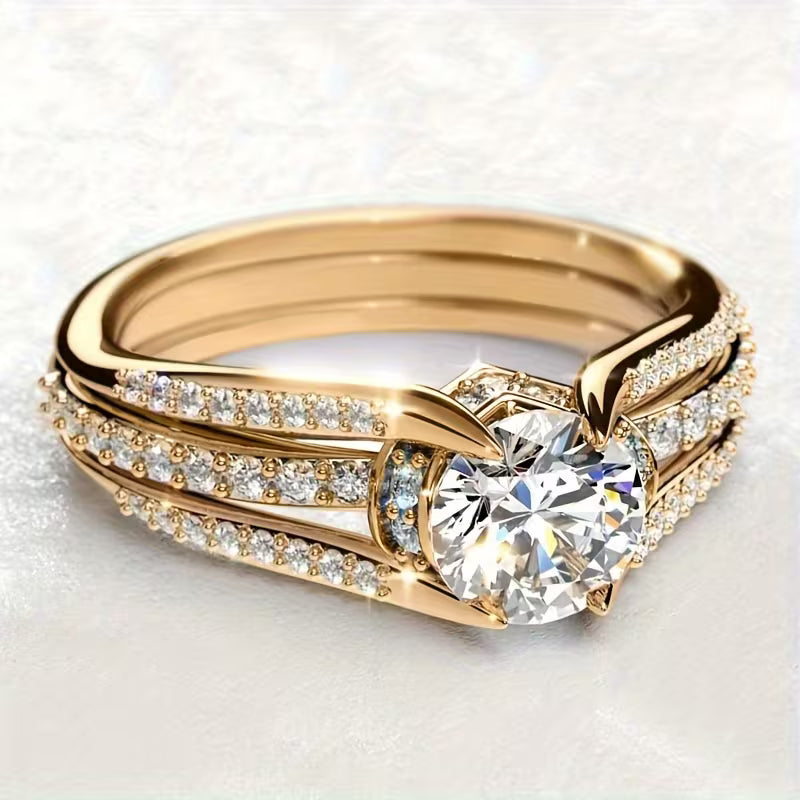 Vintage Zirconia Statement Ring