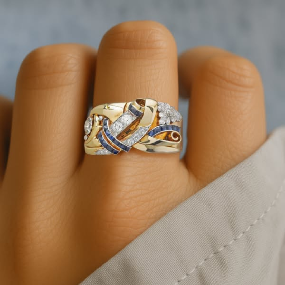 Gold Polished Zirconia Ring