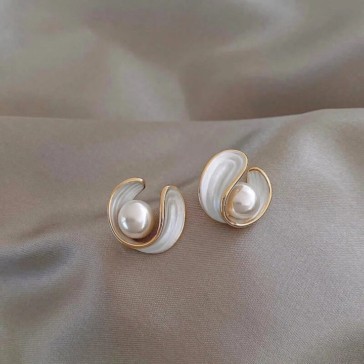 Antoinette Elegant White Opal Earrings
