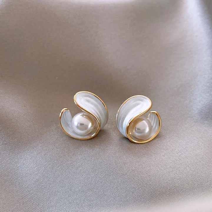 Antoinette Elegant White Opal Earrings