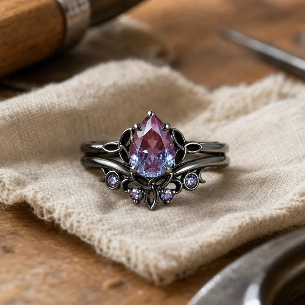 Antique Amethyst Layers Ring