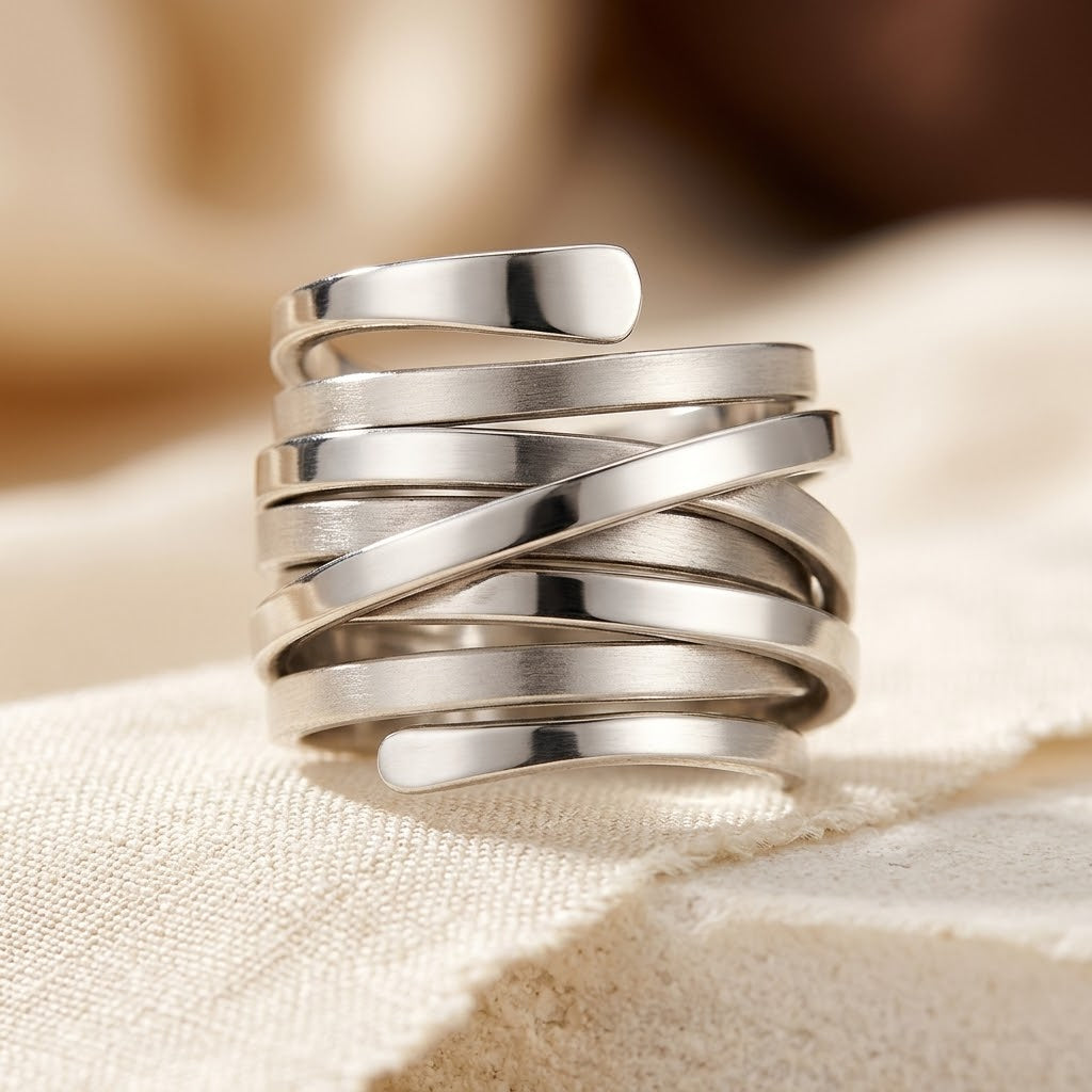 Silver Multi-Wrap Band Ring