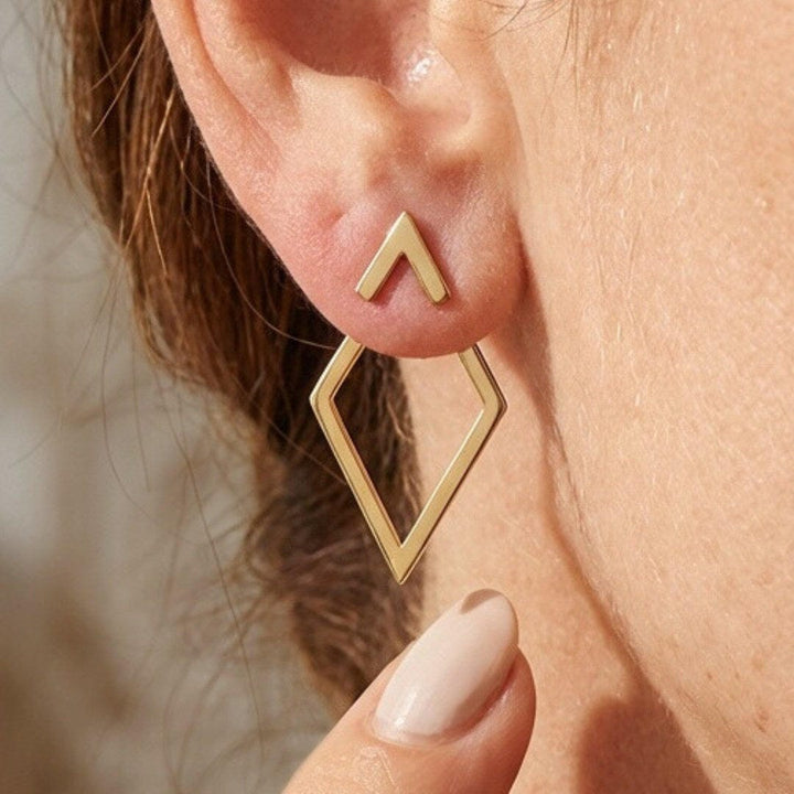 Bohemian-Inspired Geometric Stud Earrings