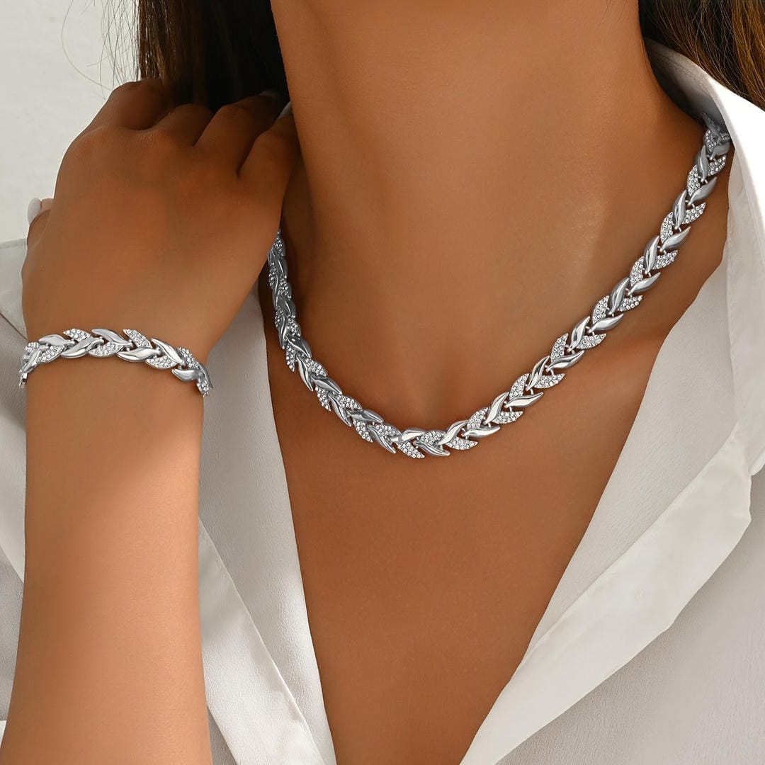 Chic Glass Rhinestone Mermaid Tail Set