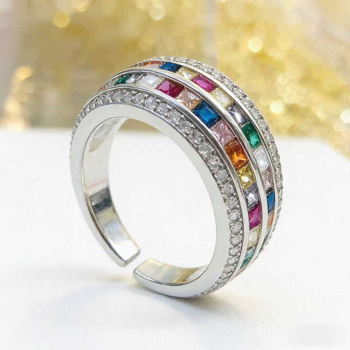 Colorful Gemstone Elegant Ring
