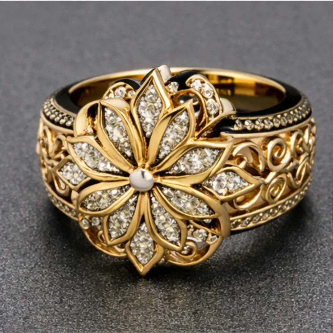 Sophisticated Golden Floral Band