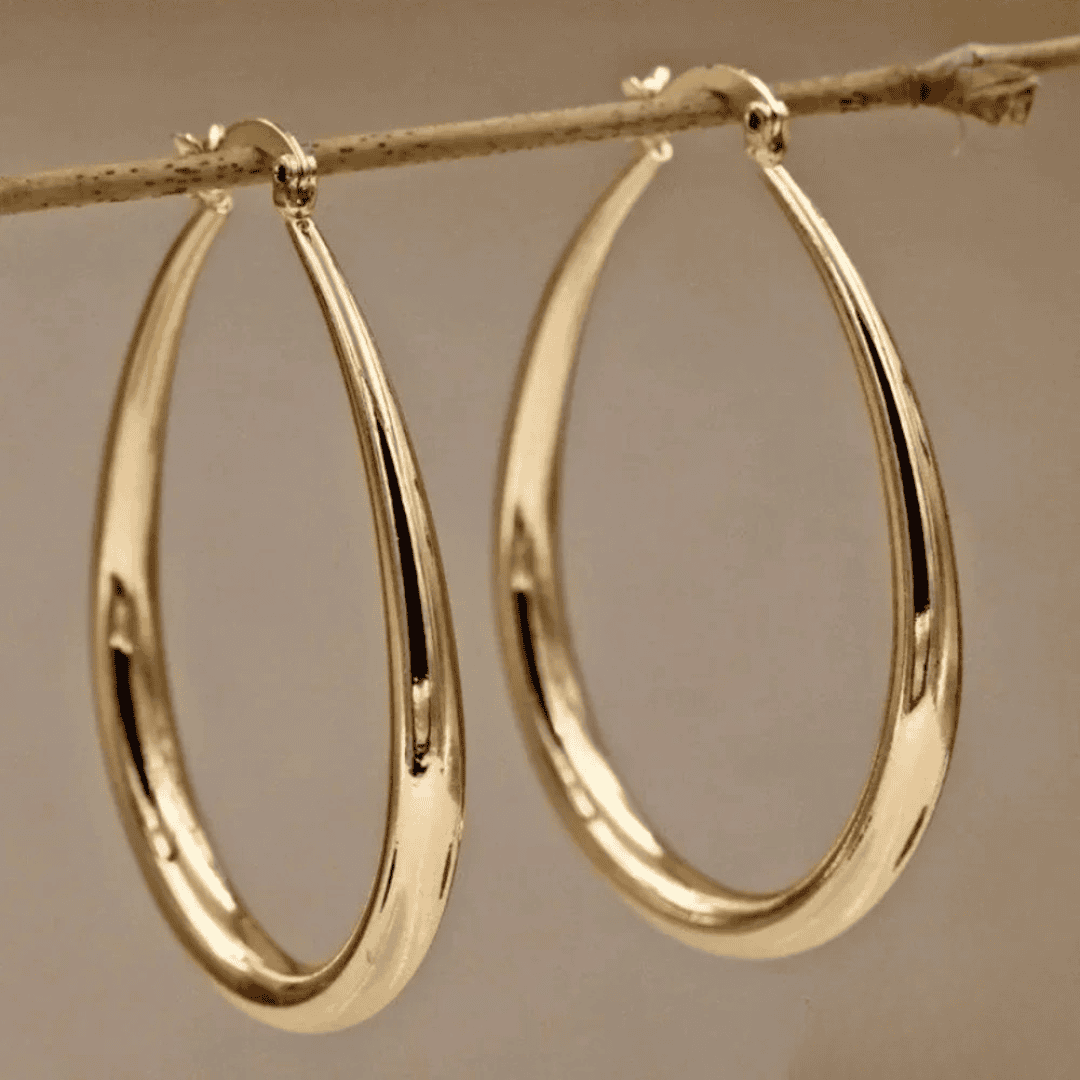 Stylish Gold Hoop Earrings
