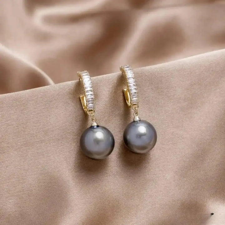 Sophisticated Pearl and Zirconia Earrings