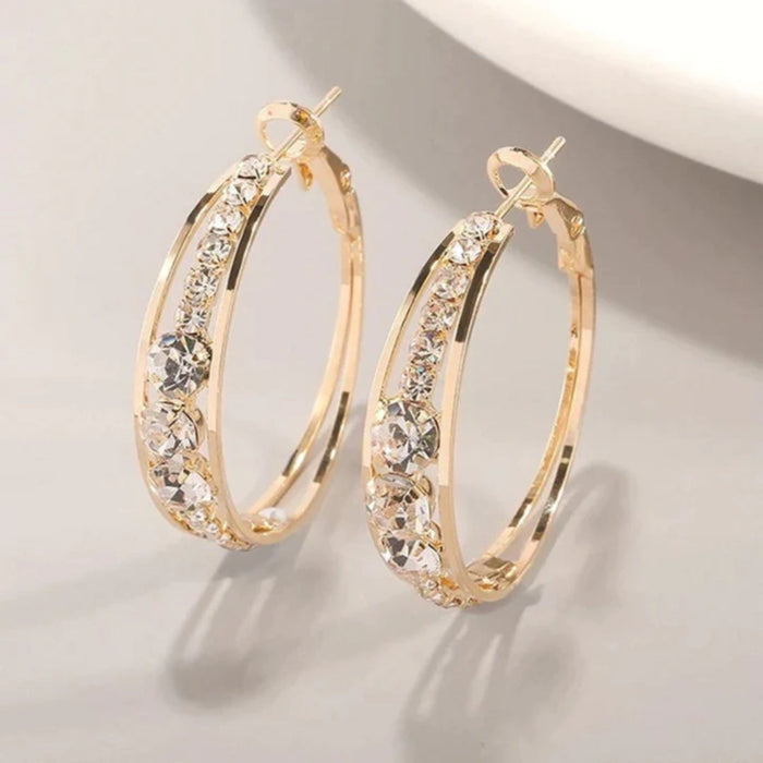Chic Shimmering Hoop Earrings