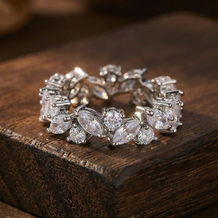 Classic Marquise and Round Diamond Eternity Band