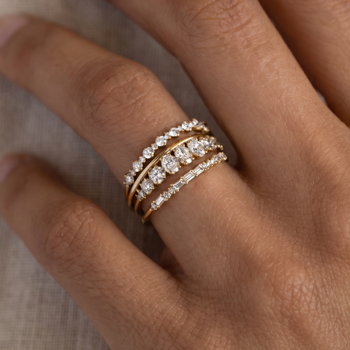 Classic Zirconia Ring Set with Timeless Elegance