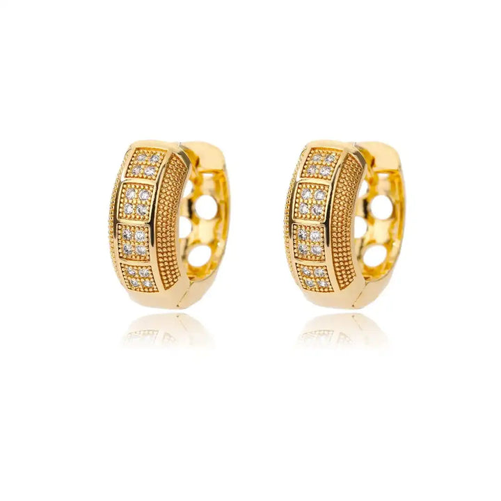 Classic Cubic Zirconia Hoop Earrings