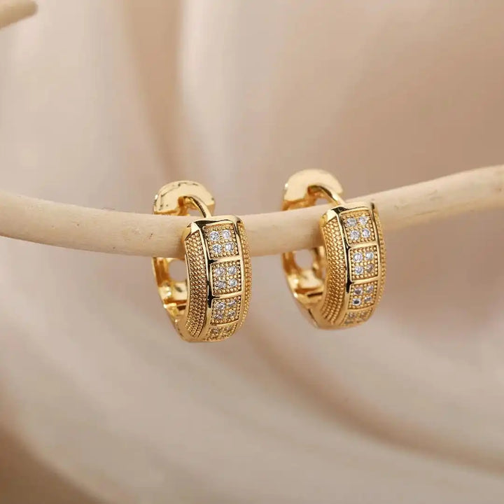 Classic Cubic Zirconia Hoop Earrings