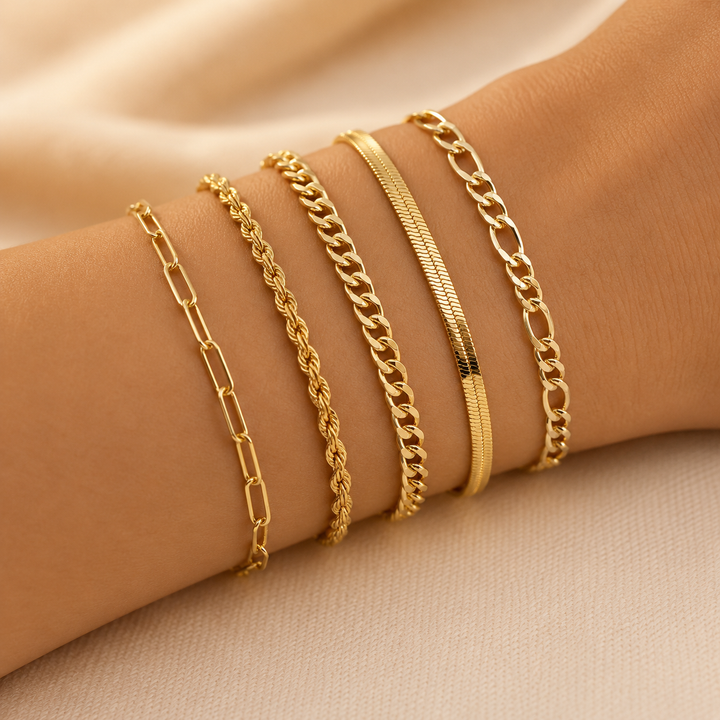 Ellis™ | Set of Gold Bracelets