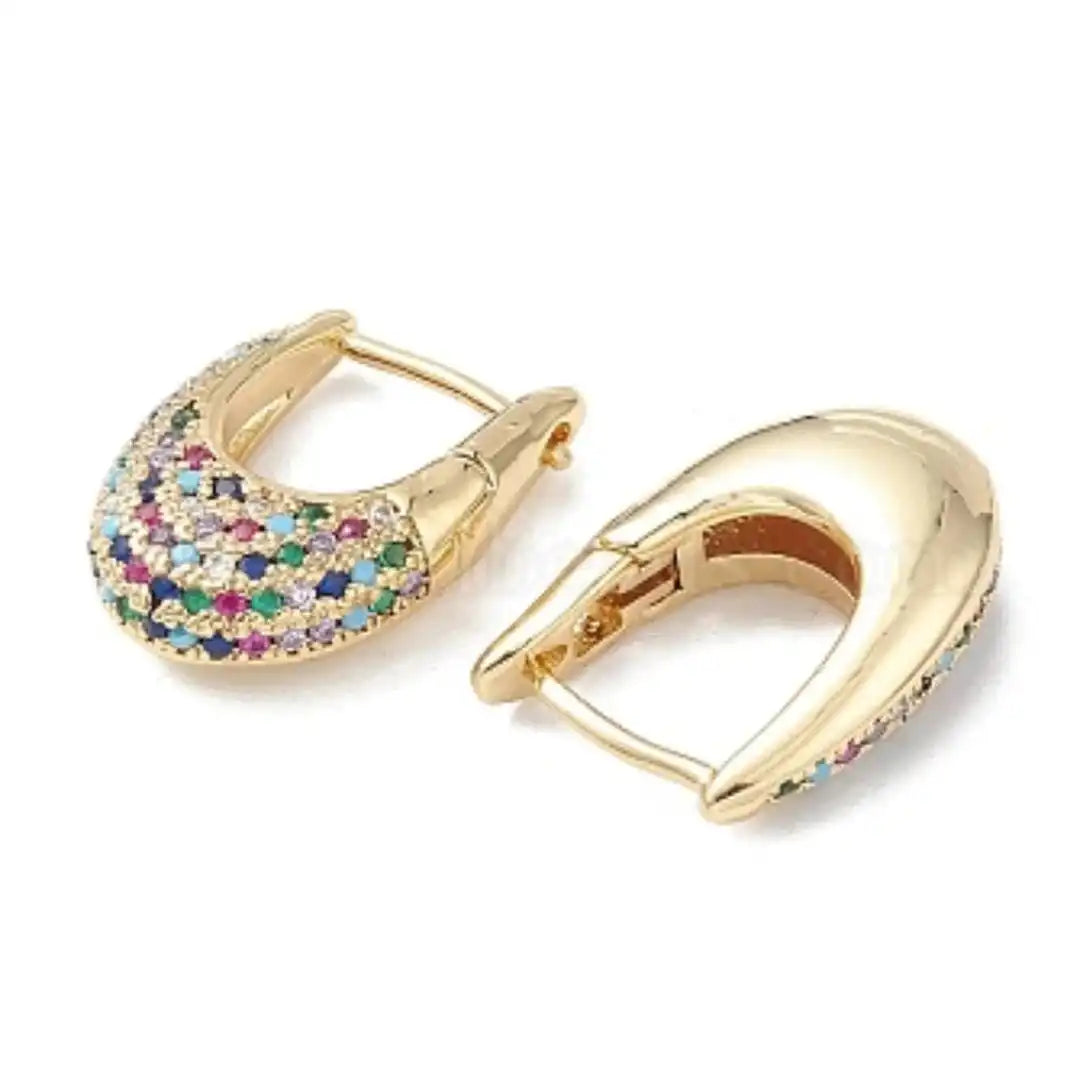 Stylish Vibrant Crystal-Studded Earrings