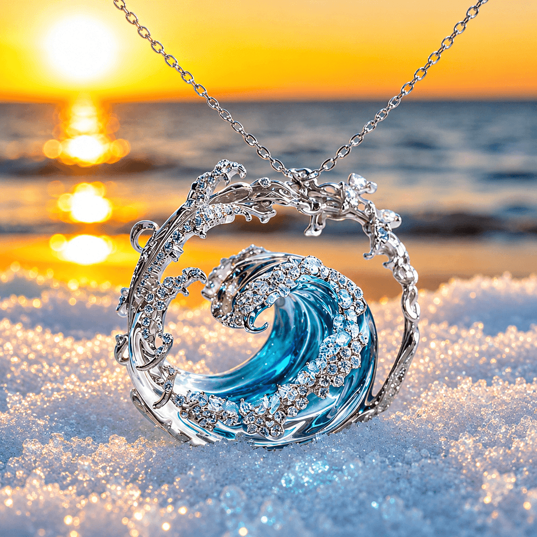 Ocean's Oath White Gold Necklace
