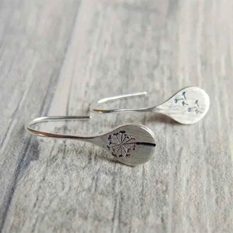 925 Sterling Silver Dandelion-Inspired Ear Jewelry
