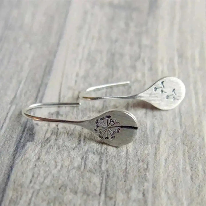 Antique Silver Floral Earrings