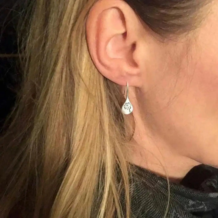 Antique Silver Floral Earrings
