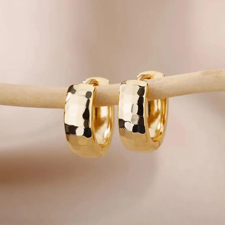 Eternal Curved Gold Hoop Earrings