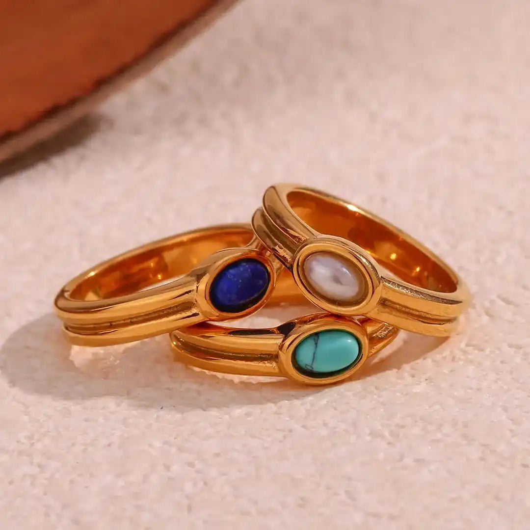 Antique Gold Natural Gemstone Ring