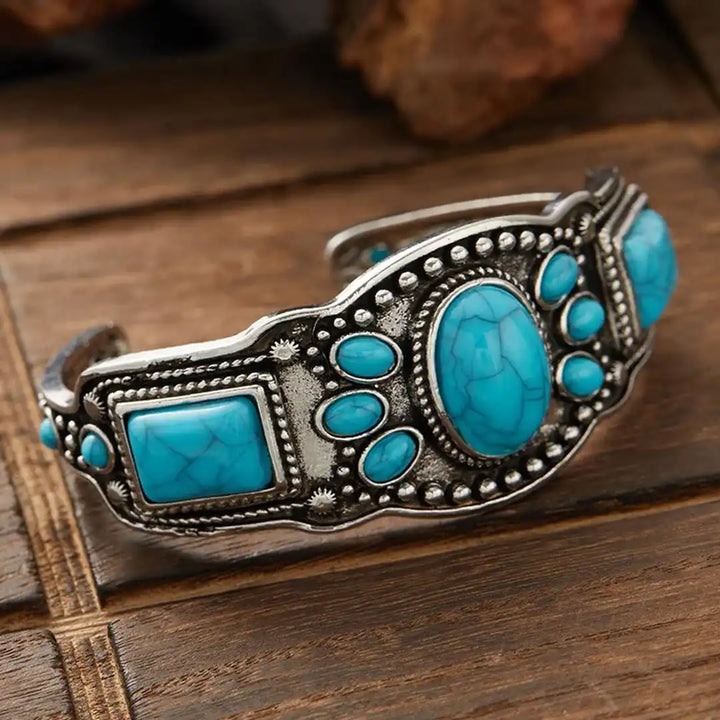 Retro Bohemian Turquoise Bangle Bracelet