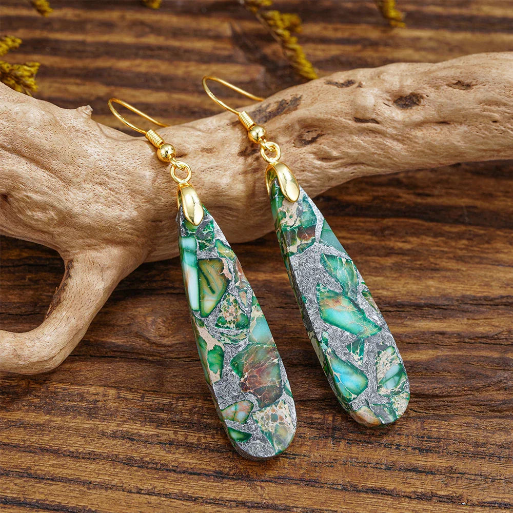 Swirled Soulstone Dangle Earrings