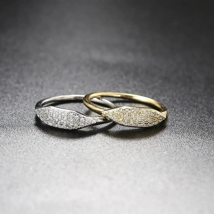 Marquise Pavé Stackable Ring