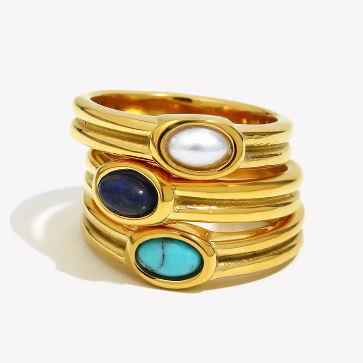 Antique Gold Natural Gemstone Ring