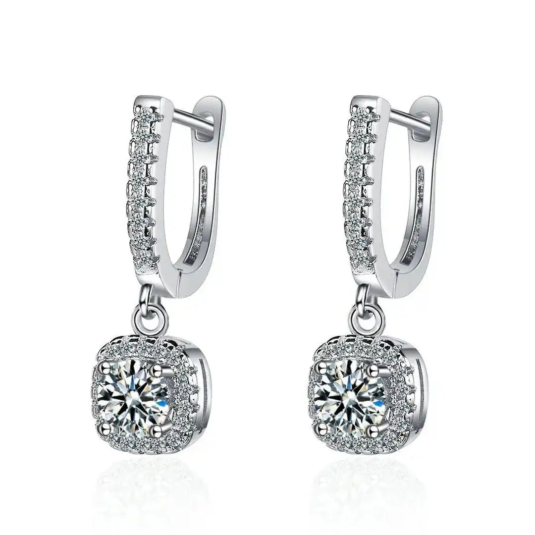 Timeless White Gold Gemstone Earrings