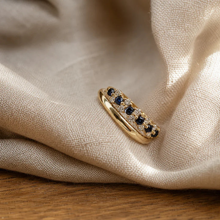 Inlaid Sapphire Elegant Ring