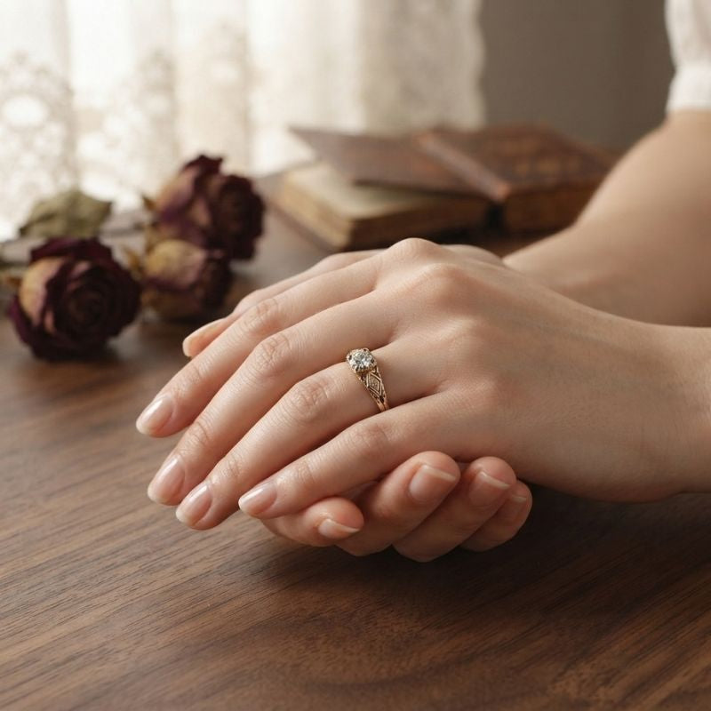 Graceful Zirconia Fine Gold Ring