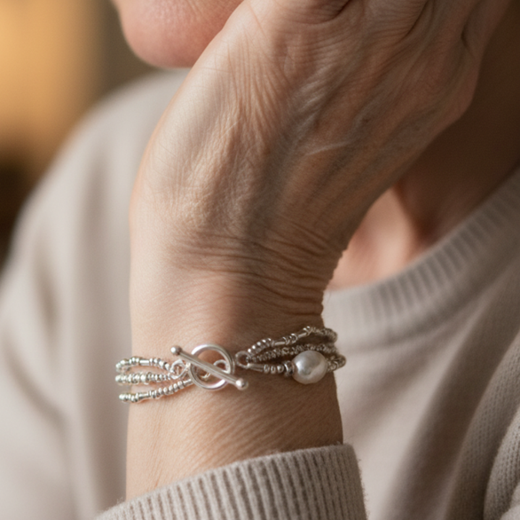 Retro Pearl Bracelet Set