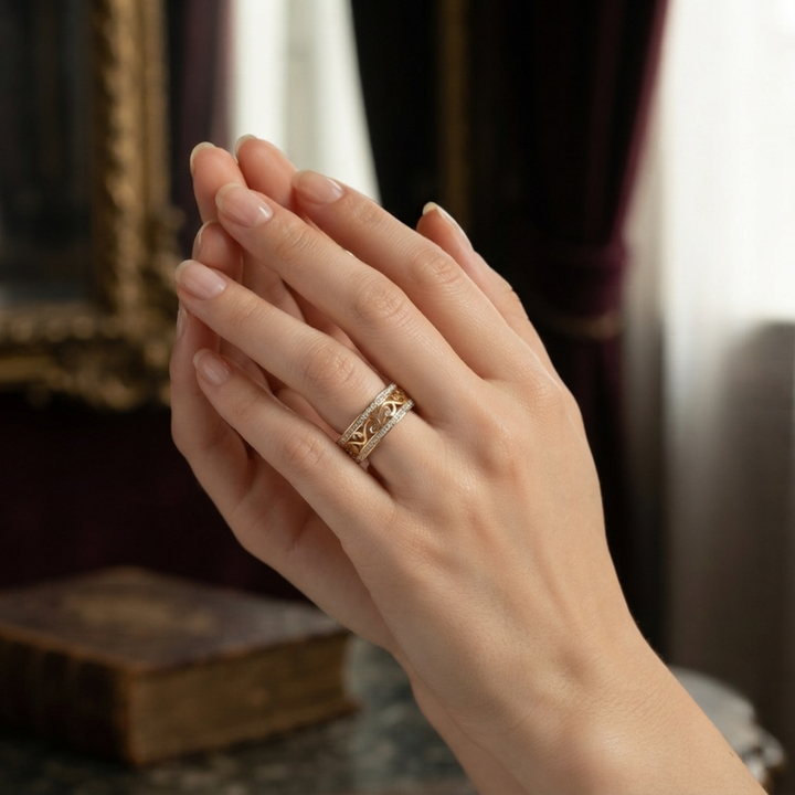 Bright Hollow Gold Ring