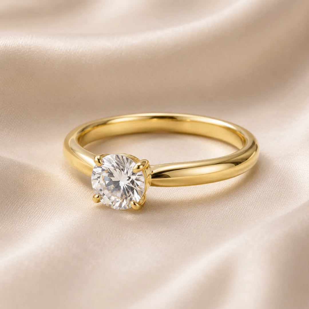 Vintage Gold Braided Zirconia Ring