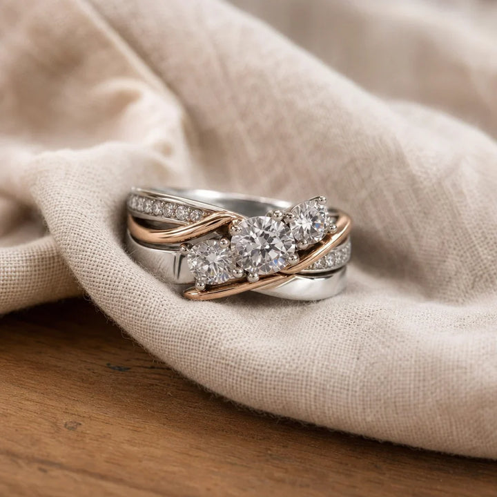 Majestic Two Tone Zirconia Ring