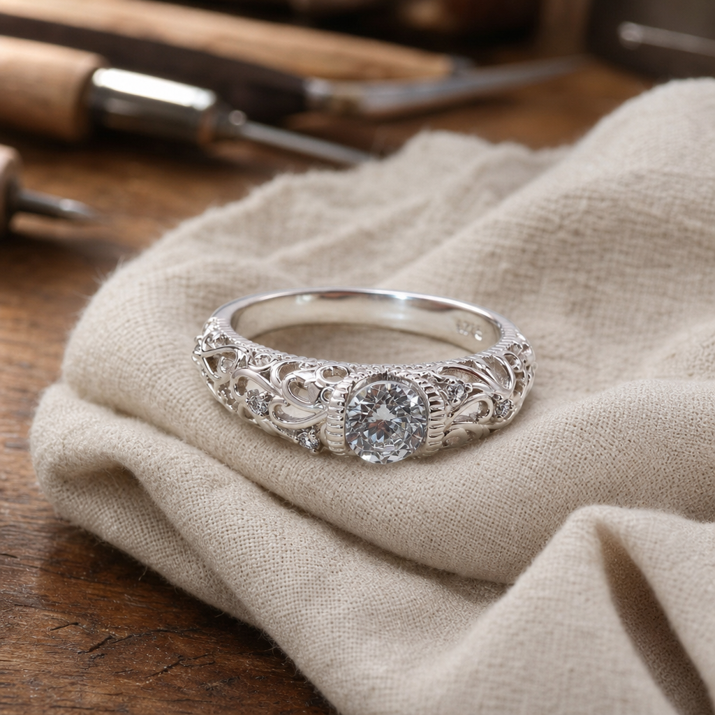 Classic Silver Stone Ring