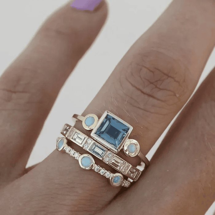 Azure Elegance Ring Set