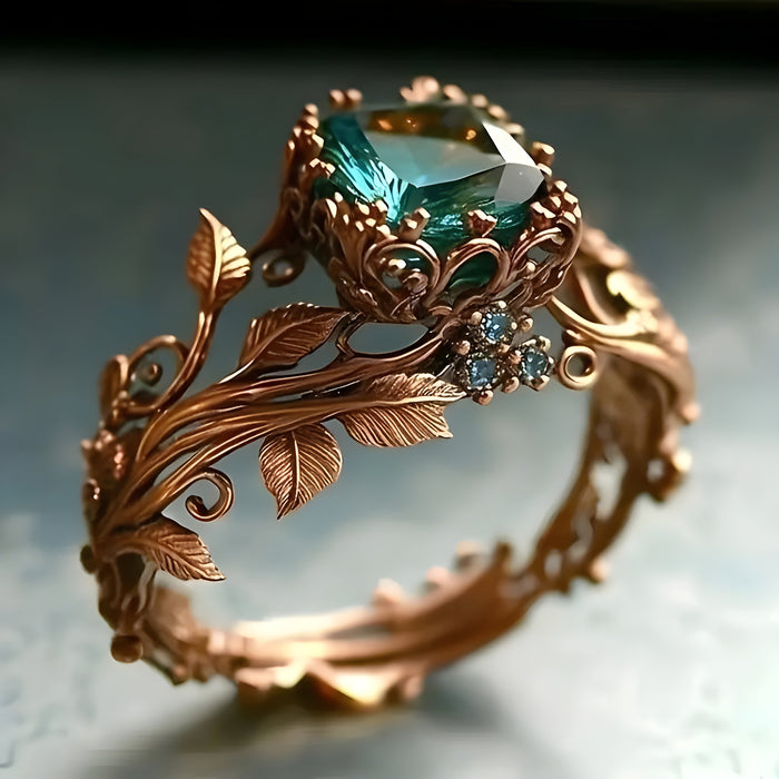 Emerald Green Crystal Ring