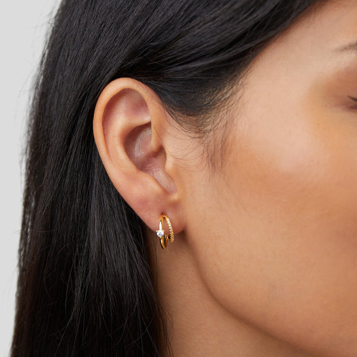 Gilded Crystal Earrings