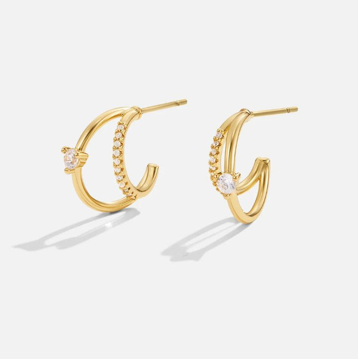 Ornate Crystal-Studded Earrings