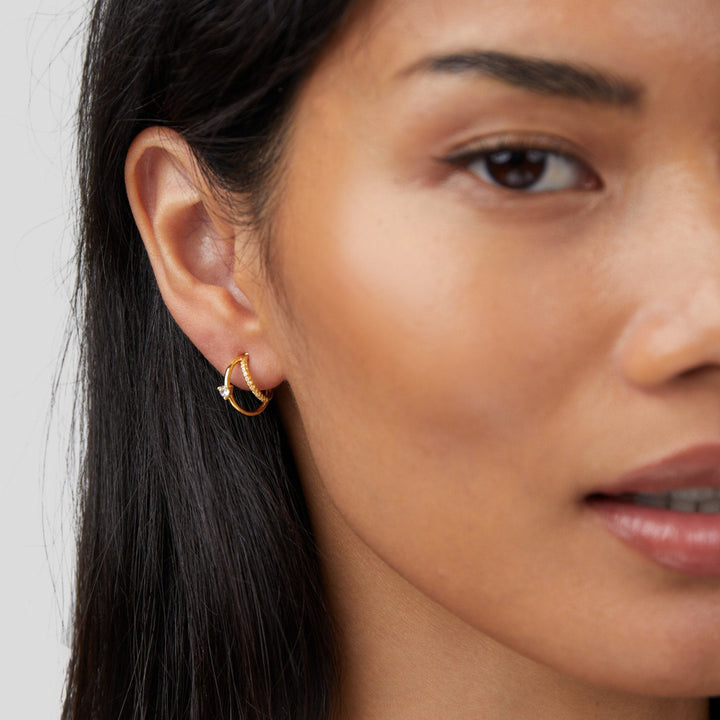 Gilded Crystal Earrings