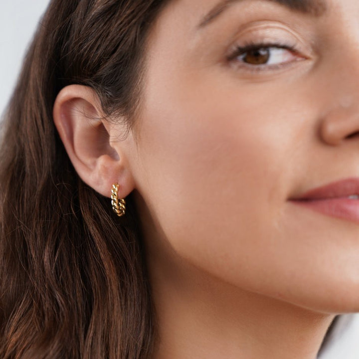 Twisted Gold Earrings