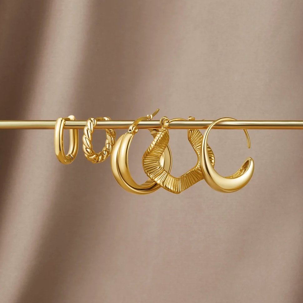 Twisted Gold Earrings