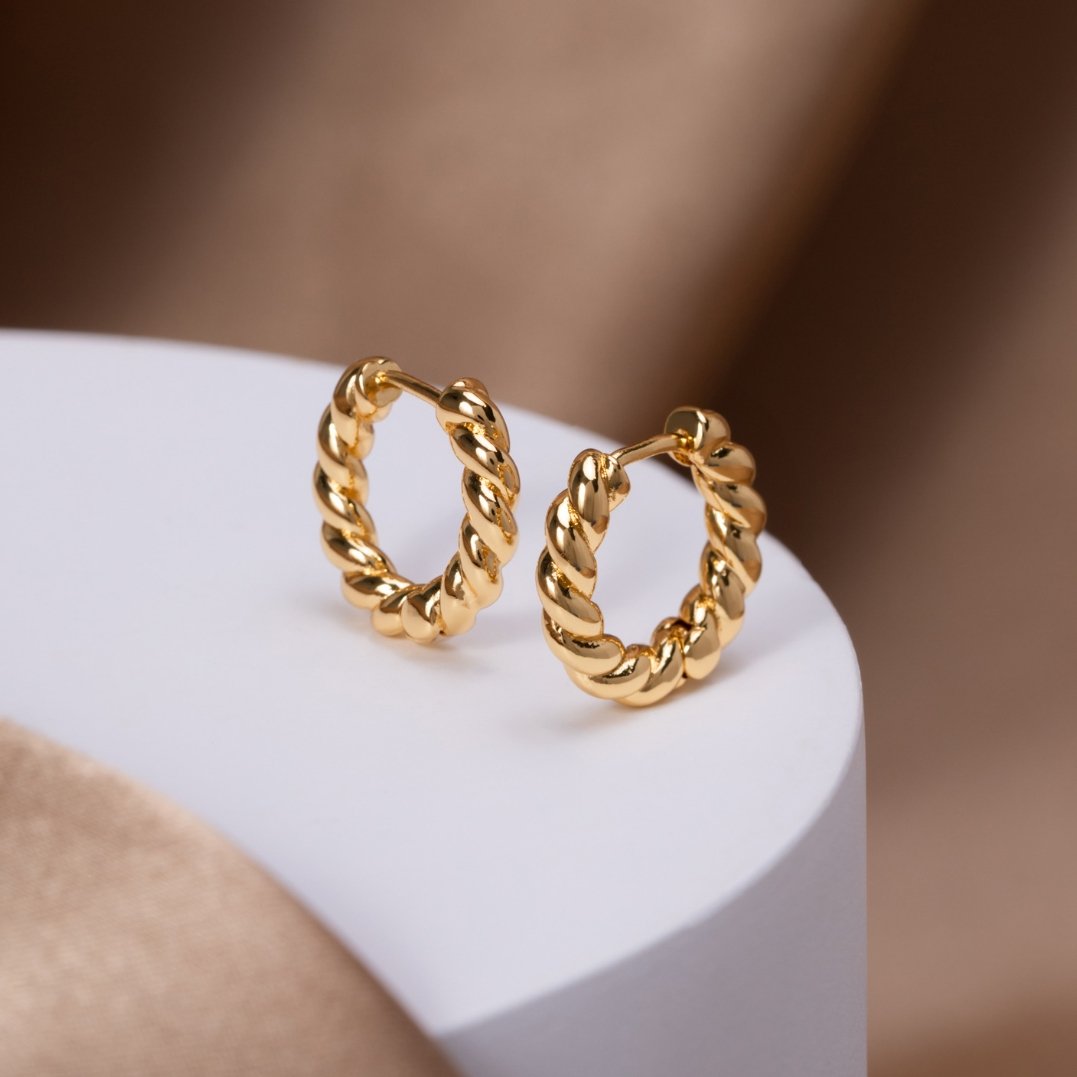 Twisted Gold Earrings