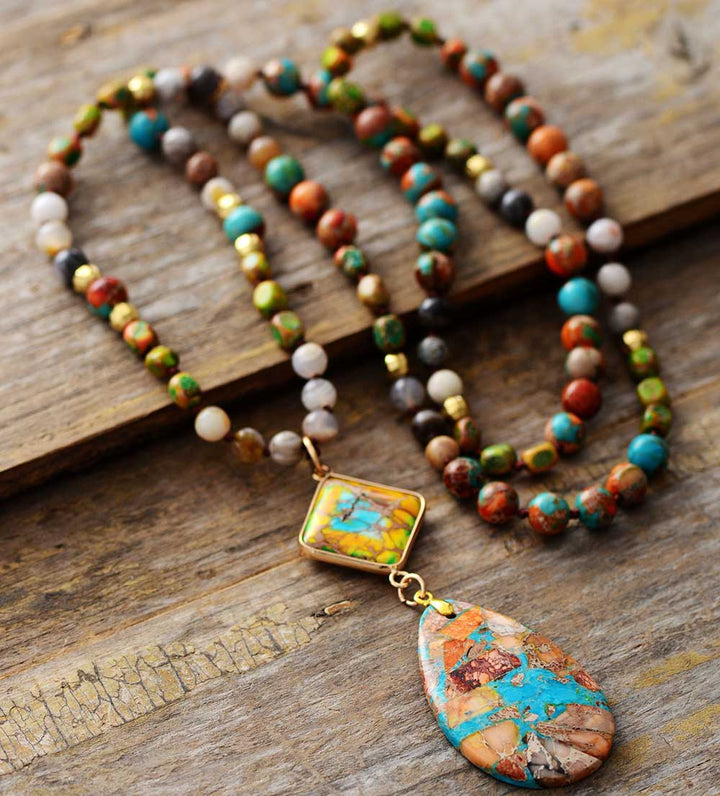 Vibrant Jasper Healing Necklace