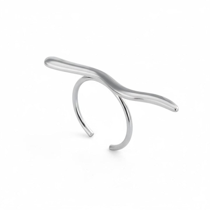 Sleek Golden Branch Ring