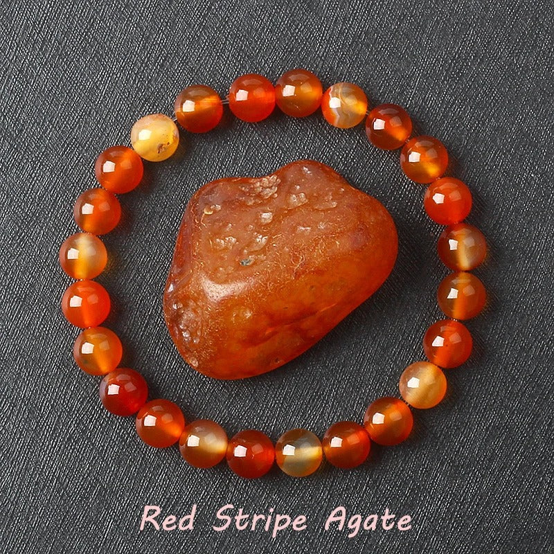 Vibrant Hued Agate Bracelet of Courage