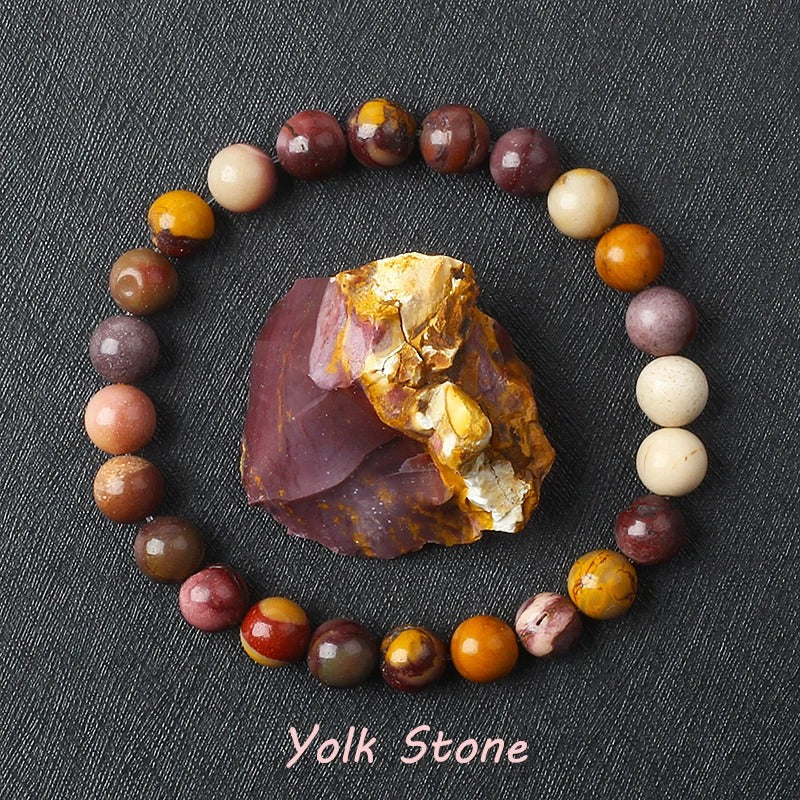Vibrant Energy Gemstone Bracelet with Yolk Accents